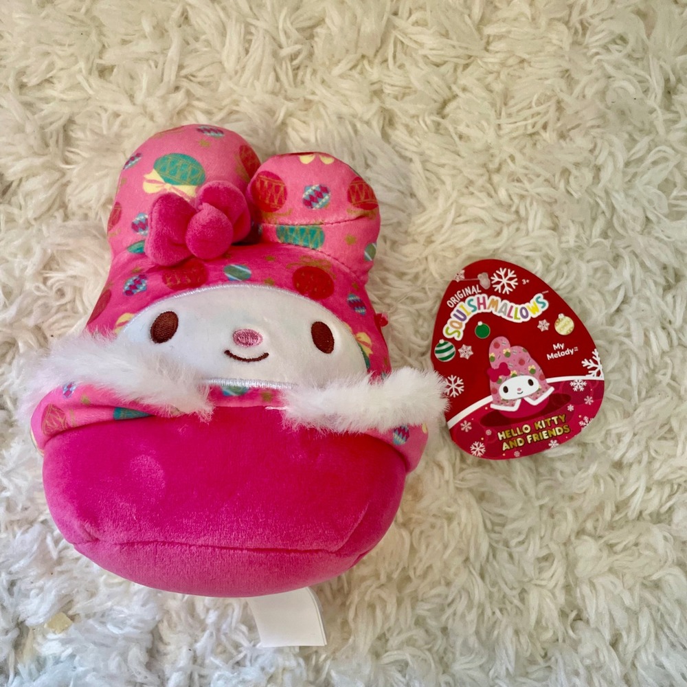 Squishmallows My Melody Plush‎ Toy Pink Holiday Festive